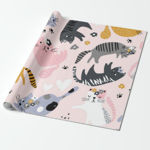 Papier Cadeau Motif de chat
