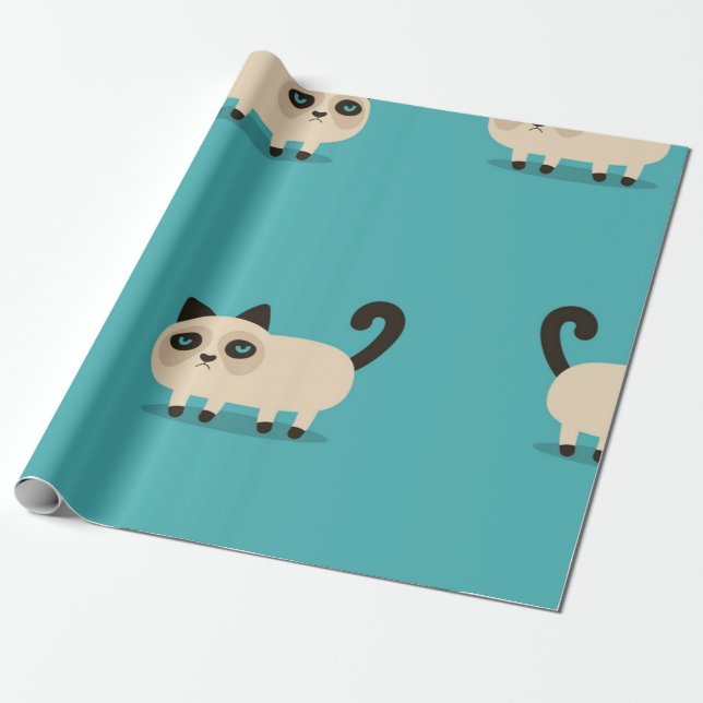 Papier Cadeau Motif de chat (Déroulé)
