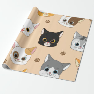 Papier Cadeau Motif de chat