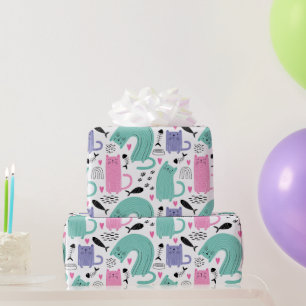 Papier Cadeau Motif de chats mignons
