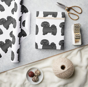 Papier Cadeau Motif de chien de dessin animé mignon Lhasa Apso n