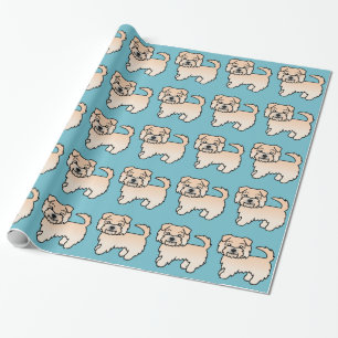 Papier Cadeau Motif de chien de dessin animé Wheaten Norfolk Ter