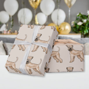 Papier Cadeau Motif de chien mignon Terrier Irlandais à poil dou
