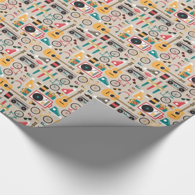 Papier Cadeau Motif de choses de hippie de Hipsterrific (Coin)