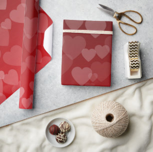 Papier Cadeau Motif de coeur 19