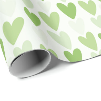 Papier Cadeau Motif de cœur dessiné à la main ludique