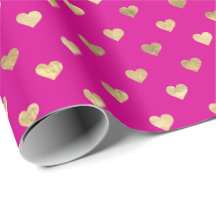 Motif de Coeurs d'or rose chaud  