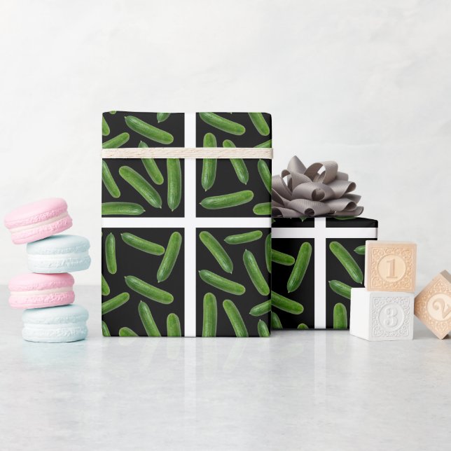Papier Cadeau Motif de concombre (Baby Shower)