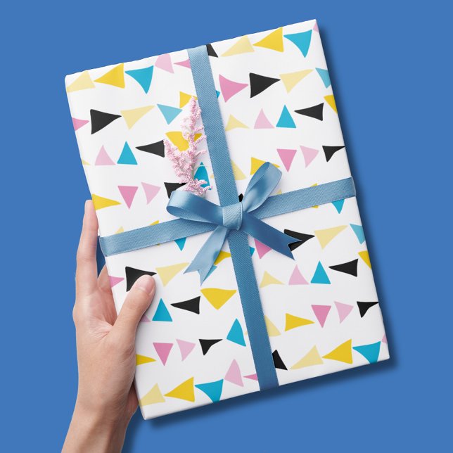 Papier Cadeau Motif de confetti géométrique moderne (Modern geometric wrapping paper suitable for all occasions. )