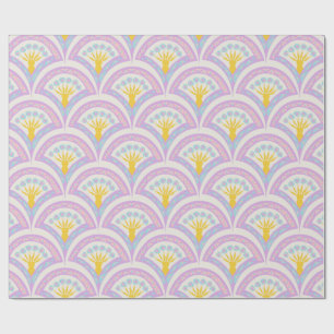 Papier Cadeau Motif de coquille de couleur pastel