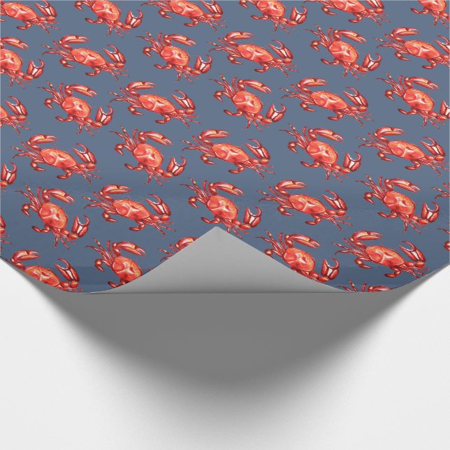 Papier Cadeau Motif de crabe de la marine (Coin)