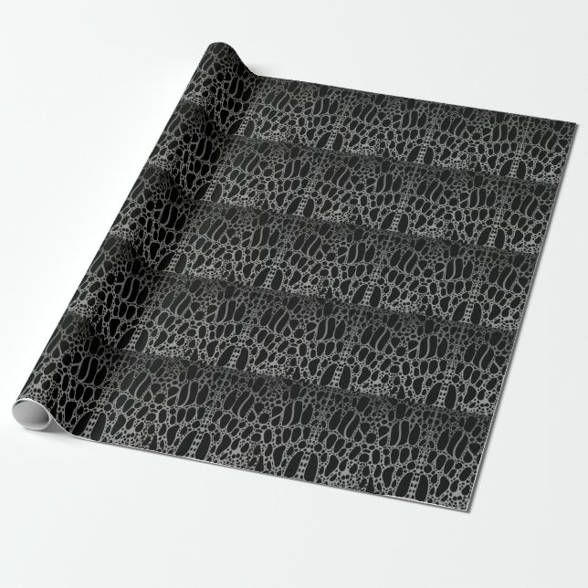 Papier Cadeau Motif de crocodile (Déroulé)
