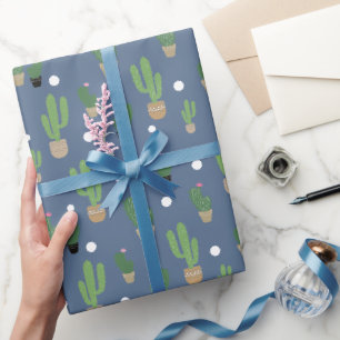 Papier Cadeau Motif de Cute Cactus