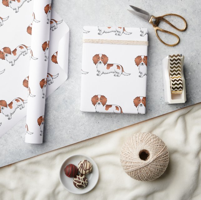 Papier Cadeau Motif de Dachshund de Dachshund caricature de chie (Artisanat)