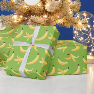 Papier Cadeau Motif de fête drôle de jeux de mots sur la banane,