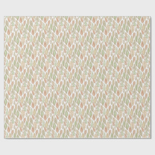 Papier Cadeau Motif de feuille botanique pastel