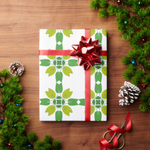 Papier Cadeau Motif de feuille, motif de feuilles, feuilles vert