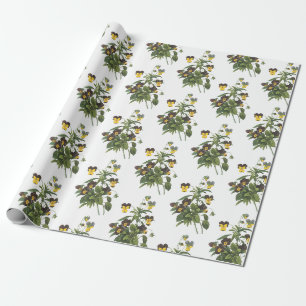Papier Cadeau Motif de fleur de pensée