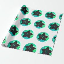 Motif de fleurs hawaïennes vertes