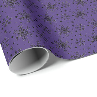 Papier Cadeau Motif de flocons de neige simples