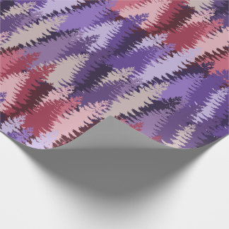 Papier Cadeau Motif de forêt de pins stratifiée
