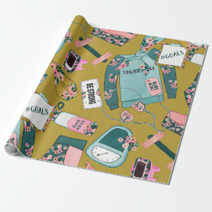 Papier Cadeau Motif de forme physique pour filles