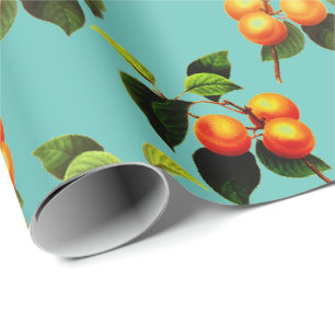 Papier Cadeau Motif de fruits de pêche