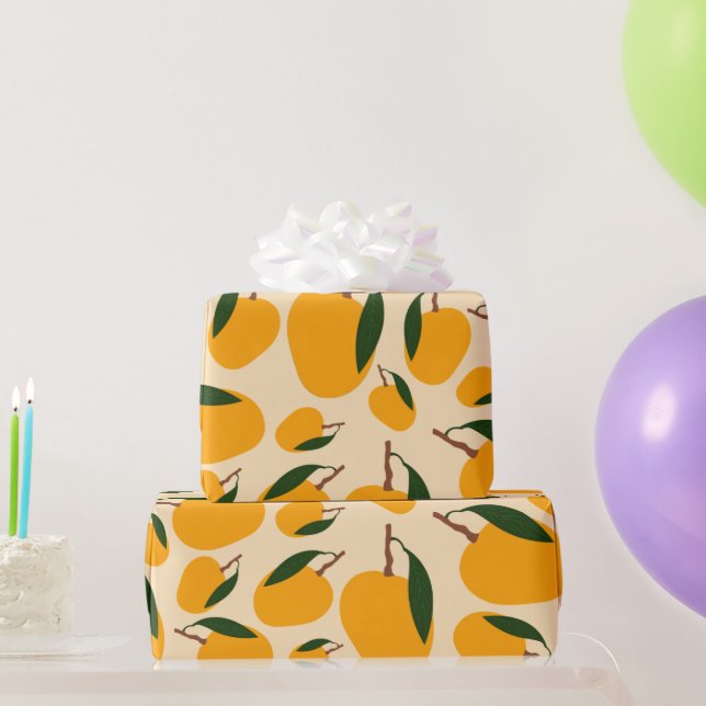 Papier Cadeau Motif de fruits d'été Mango (Cadeaux de fête)