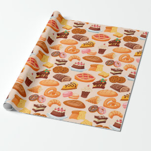 Papier Cadeau Motif de gâteaux