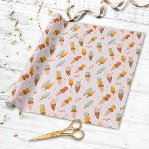 Papier Cadeau Motif de glace mignonne d'été