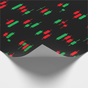 Papier Cadeau Motif de graphique de trading Streetwear Bougie Ro