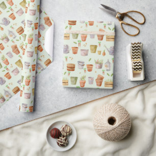 Papier Cadeau Motif de jardin du Baby shower cultivé localement