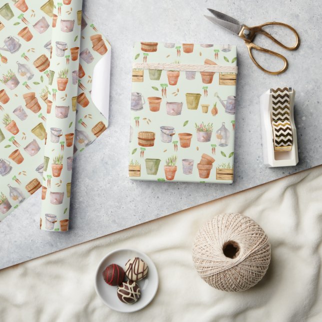 Papier Cadeau Motif de jardin du Baby shower cultivé localement (Artisanat)