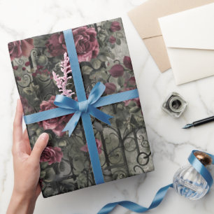Papier Cadeau Motif de jardin gothique victorien