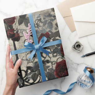 Papier Cadeau Motif de jardin gothique victorien