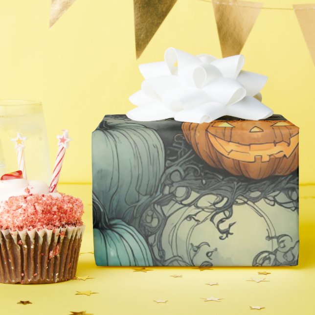 Papier Cadeau Motif de jardin gourd (Fête d'anniversaire)