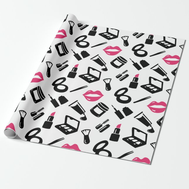 Papier Cadeau Motif de la cosmétique (Déroulé)