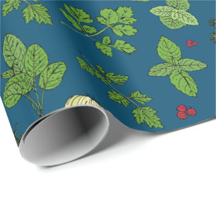 Papier Cadeau Motif de la cuisine à main dessinée