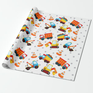 Papier Cadeau Motif de la cuisse de camion à pompe de constructi
