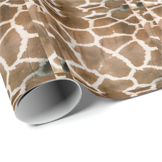 Papier Cadeau Motif de la Girafe (Coin rond)