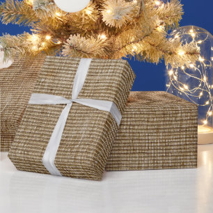 Papier Cadeau motif de la nature de burlap rustique