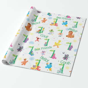 Papier Cadeau Motif de la rue Sésame du dimanche