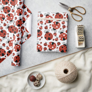 Papier Cadeau Motif De Ladybugs, Mignons Ladybugs, Red Ladybugs