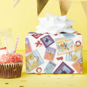 Papier Cadeau Motif de lancer avec impression de personnage du M