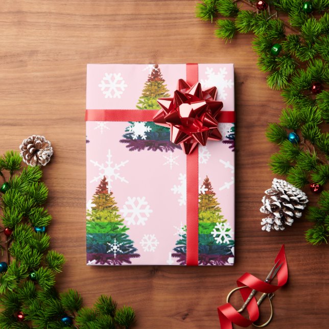 Papier Cadeau Motif de l'arbre de Noël (Cadeau de vacances)