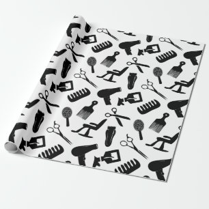 Papier Cadeau Motif de liste de cheveux chic