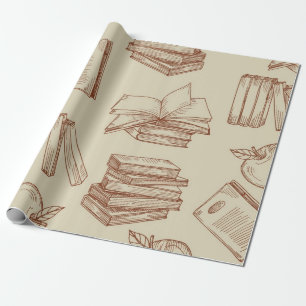 Papier Cadeau Motif de livre