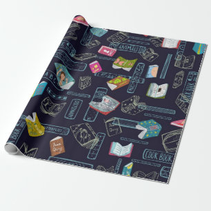 Papier Cadeau Motif de livre