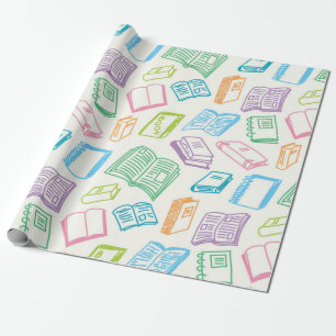 Papier Cadeau Motif de livre