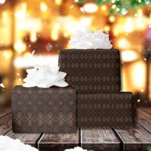 Papier Cadeau Motif de look en cuir à outils diamant